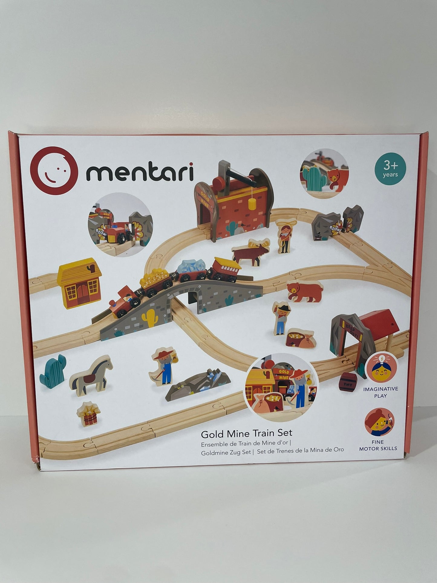 Wooden Gold Mine Train Set