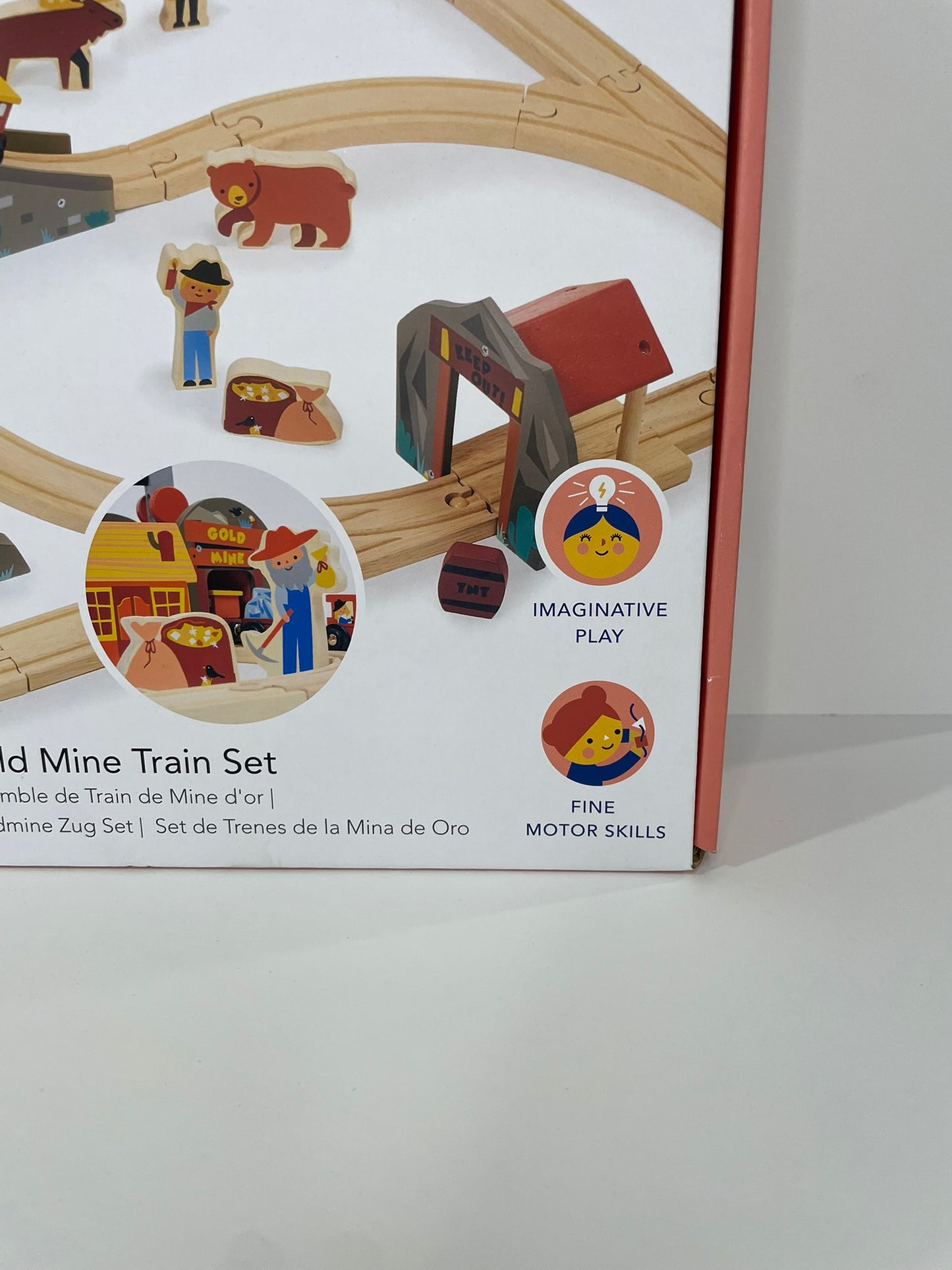 Wooden Gold Mine Train Set