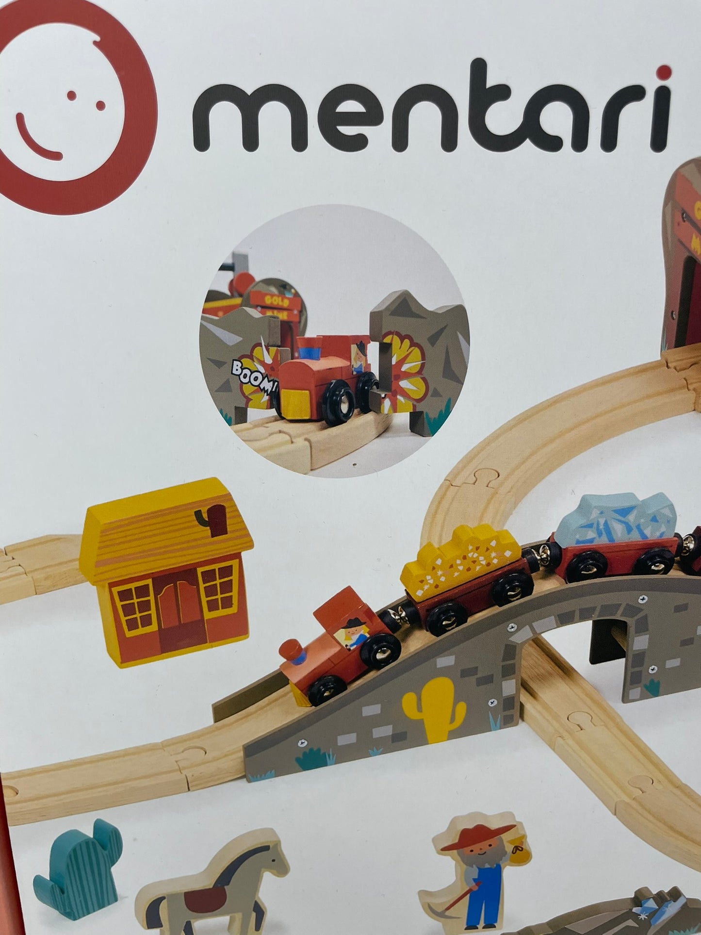 Wooden Gold Mine Train Set