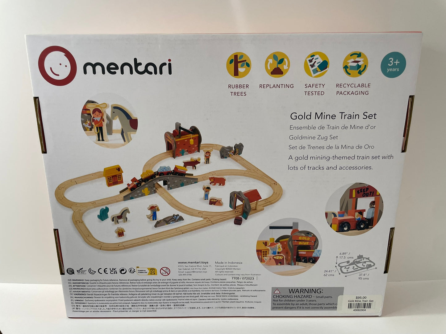 Wooden Gold Mine Train Set