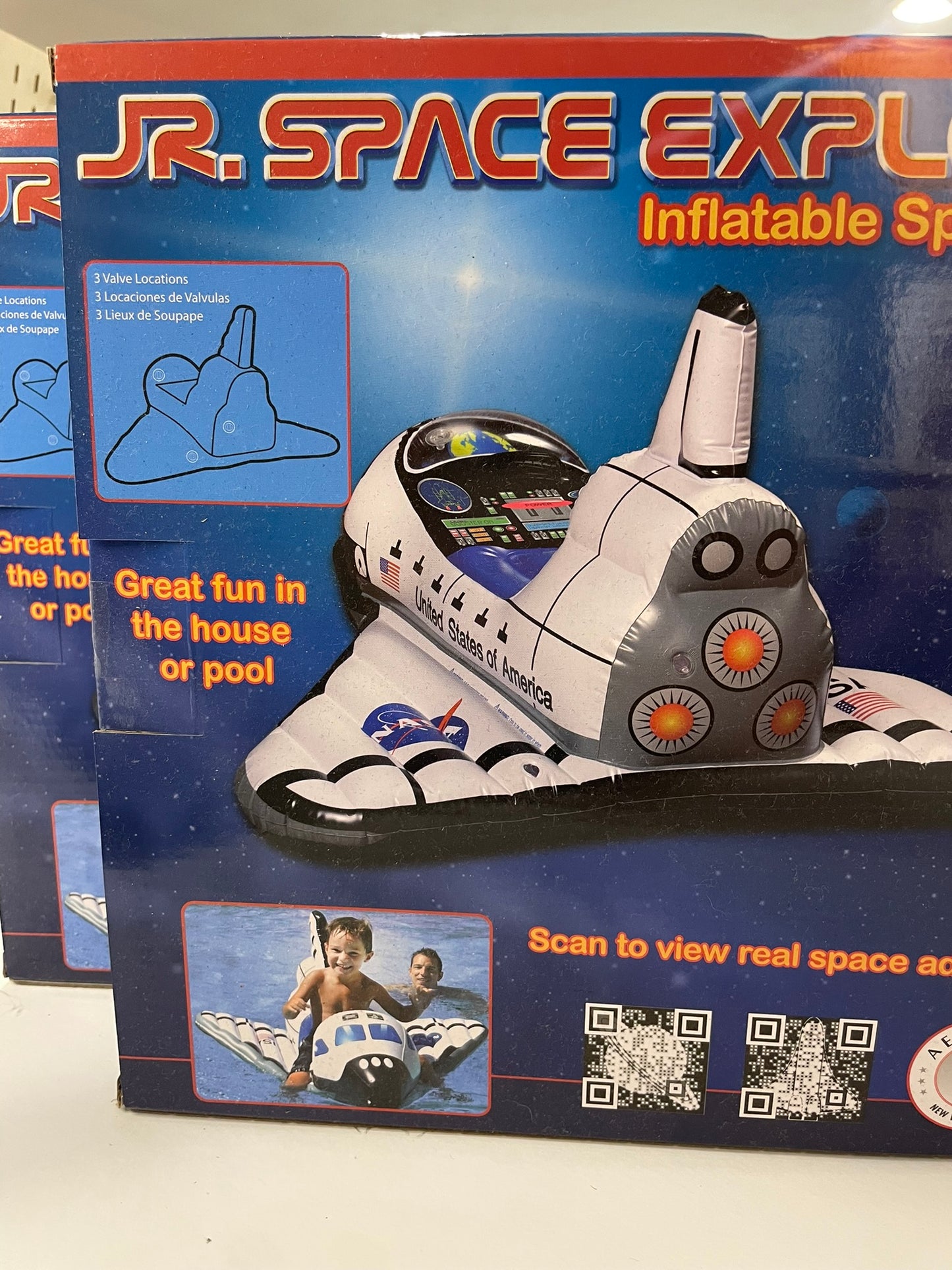 Inflatable space shuttle toy for kids full size indoor play view