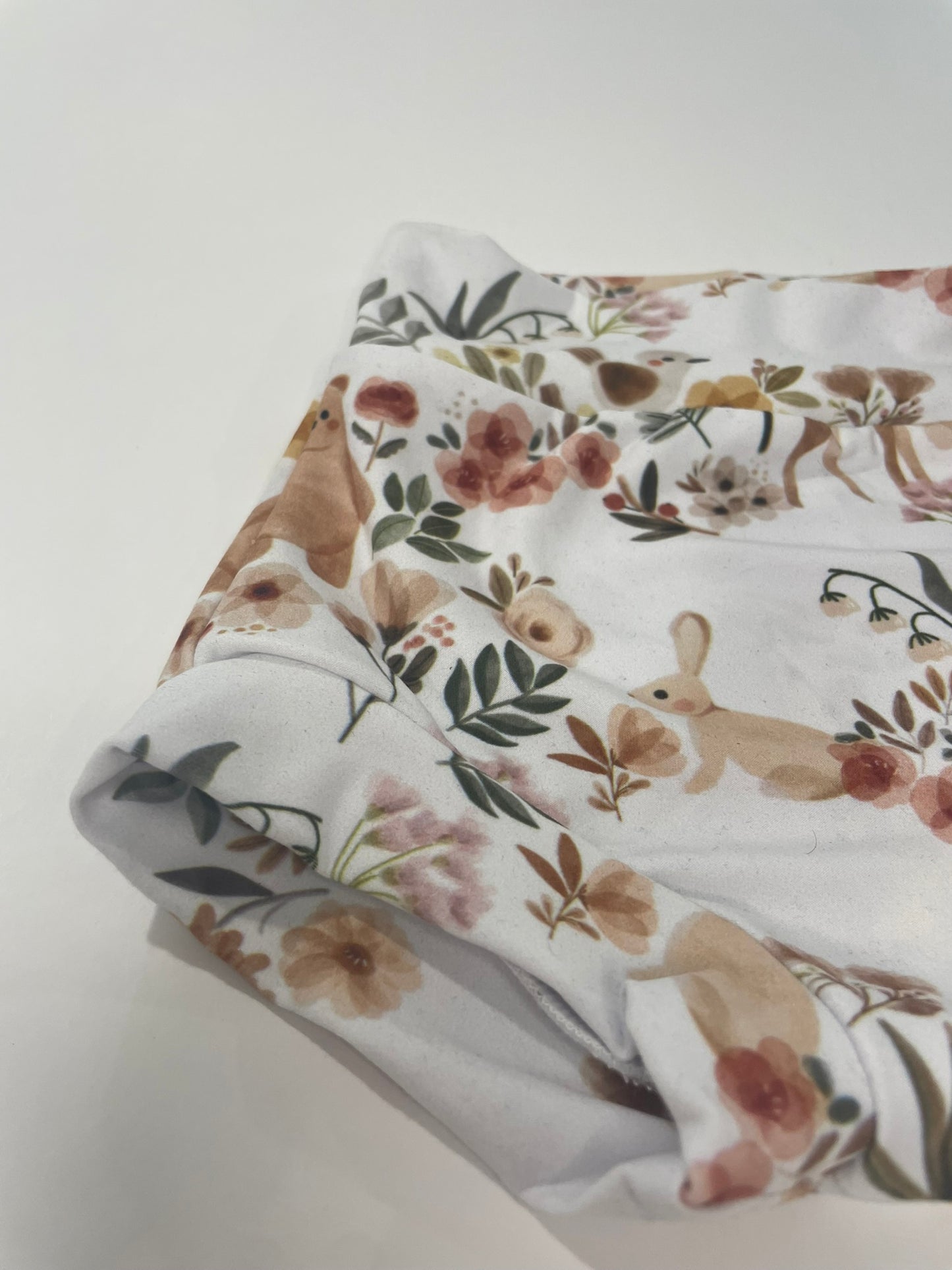 Floral woodland baby bummies soft cotton alternate view