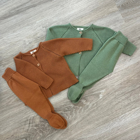 Organic Knit Newborn Set - Rust
