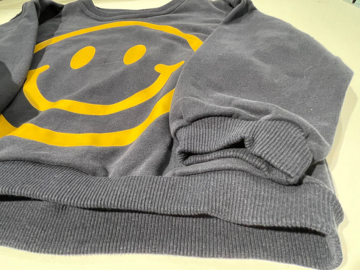 Navy Happy sweatsuit flat lay product view