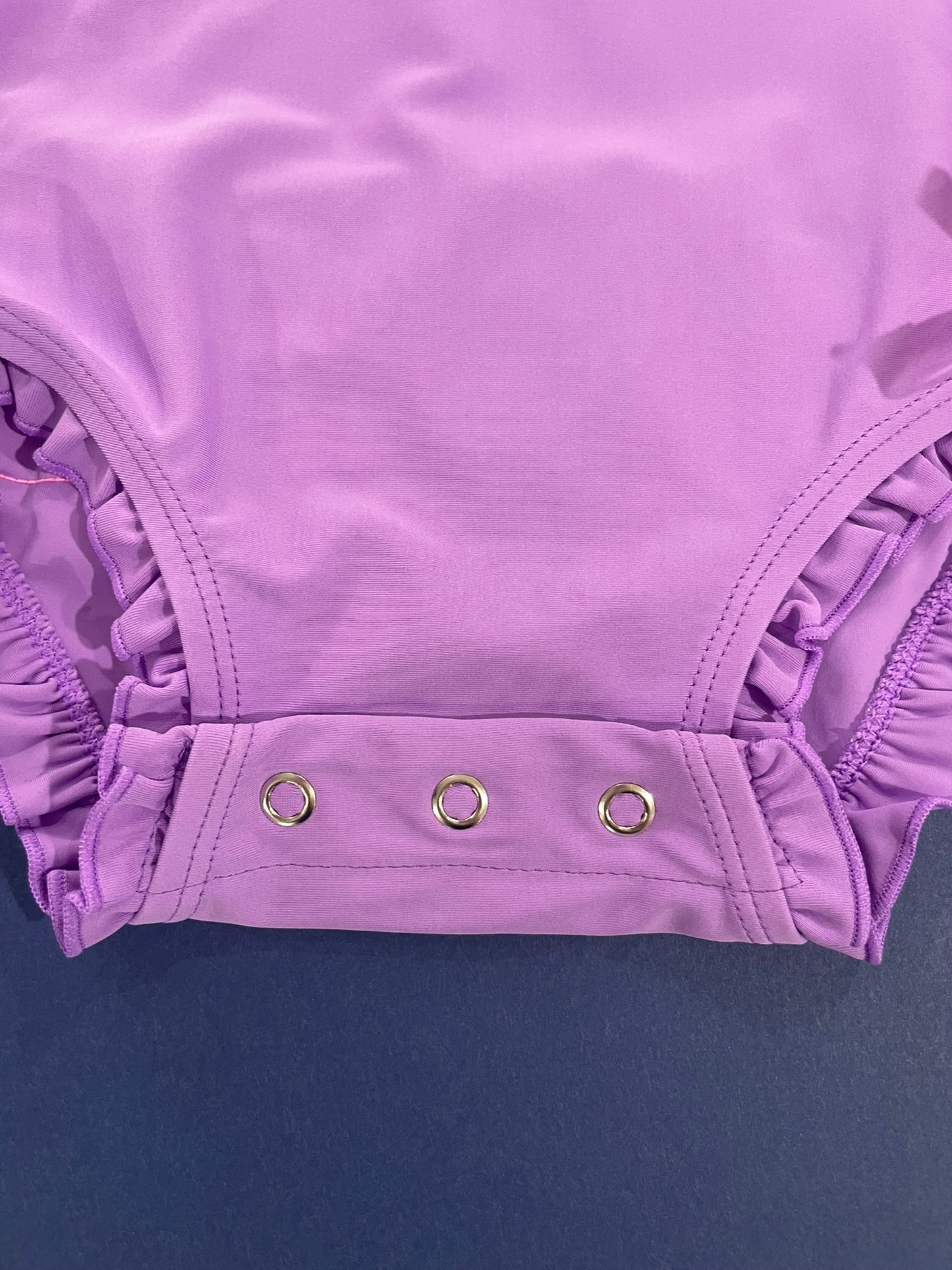 Hi-Vis Color Block Ruffle Swimsuit