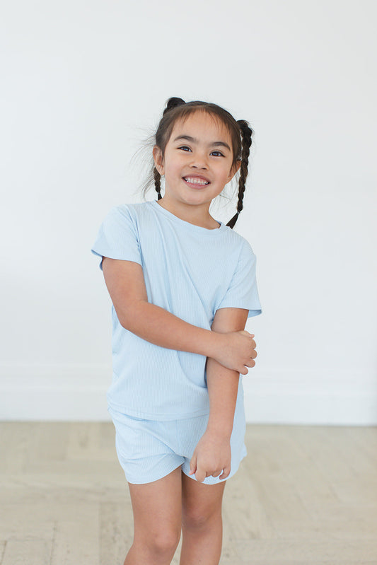 Baby Blue Pocket Short Set
