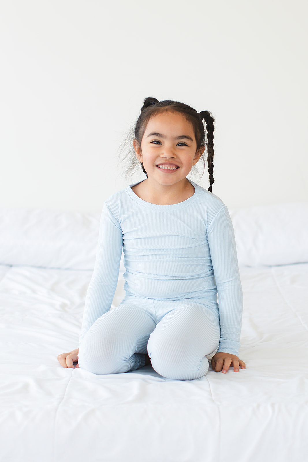 Baby Blue Ribbed PJ Set