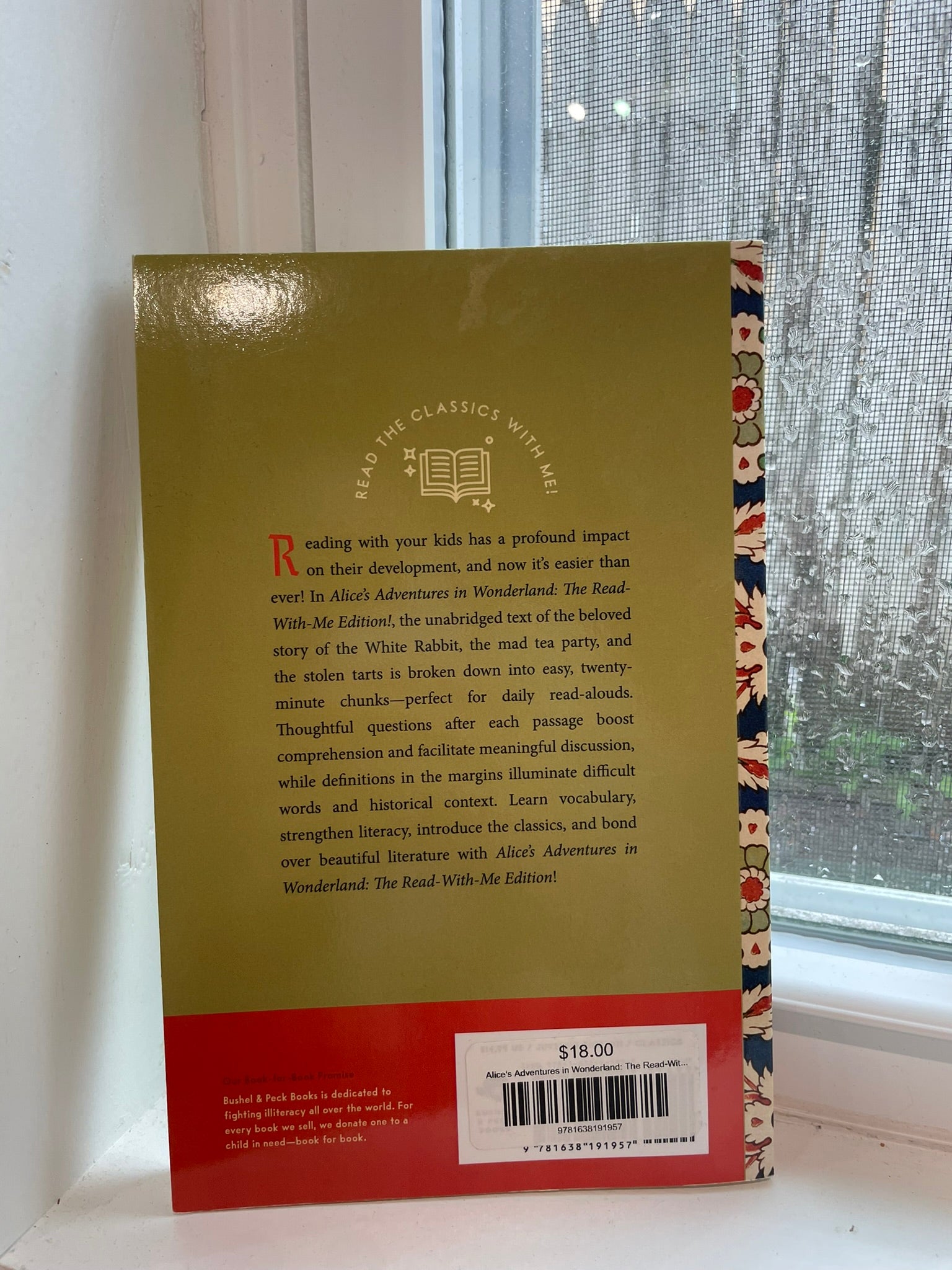 Alice's Adventures in Wonderland Read With Me Edition open pages lifestyle view