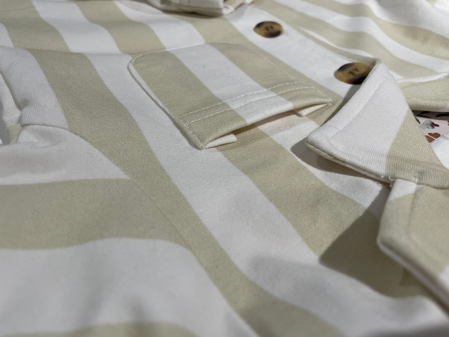 Beach Lines tan boys polo set full outfit view