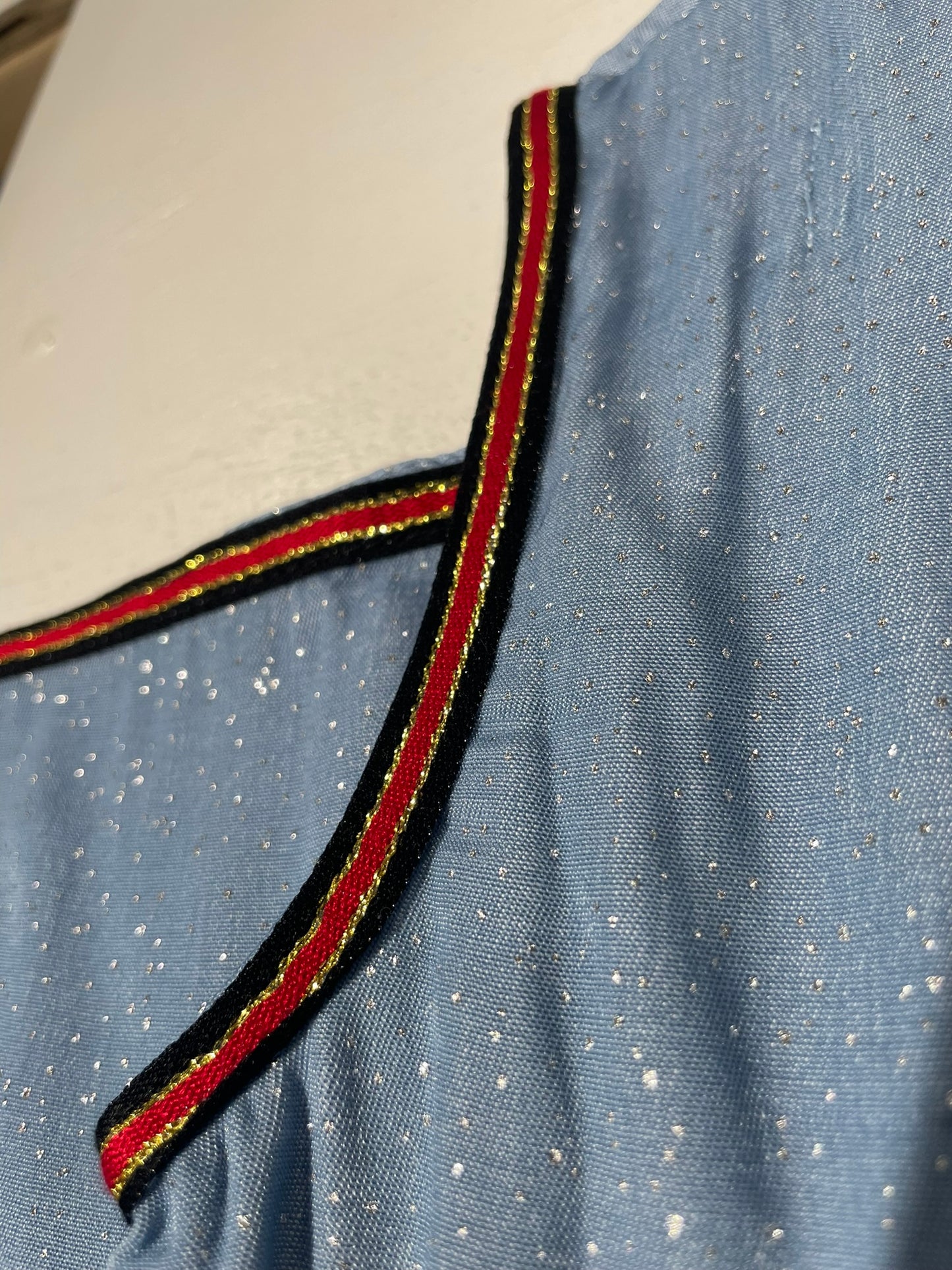 Kids cherry embroidered dress back view