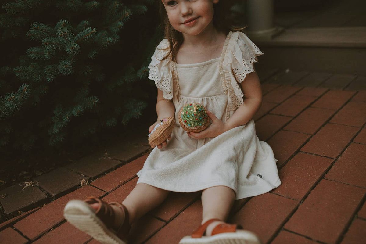 Sugar Cookie Rattle - Organic Cotton