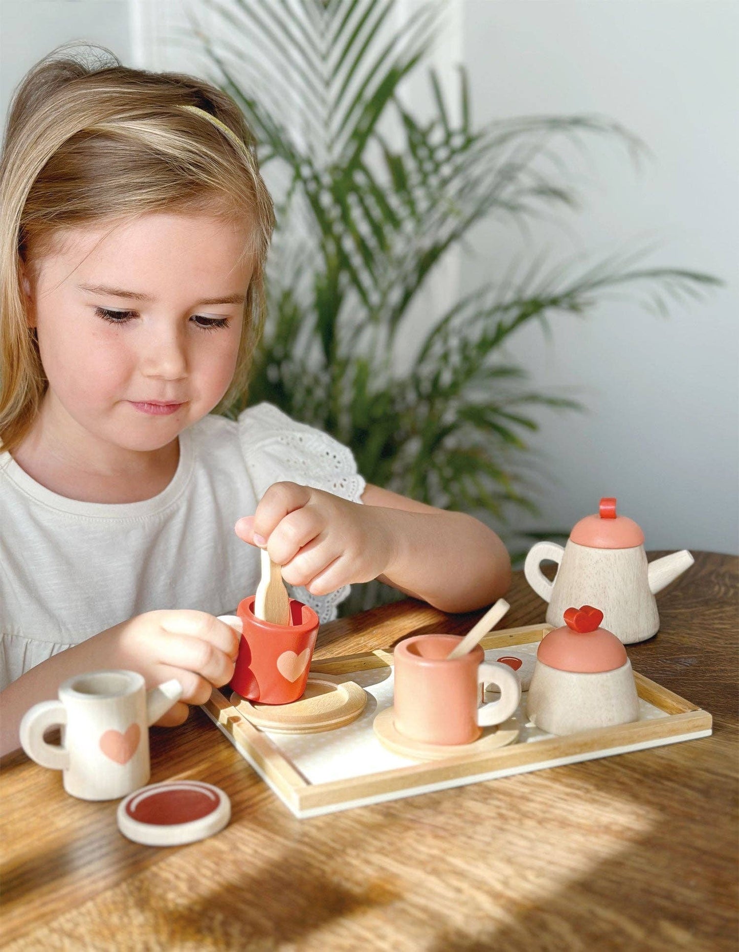 Wooden Tea Time Tray Set