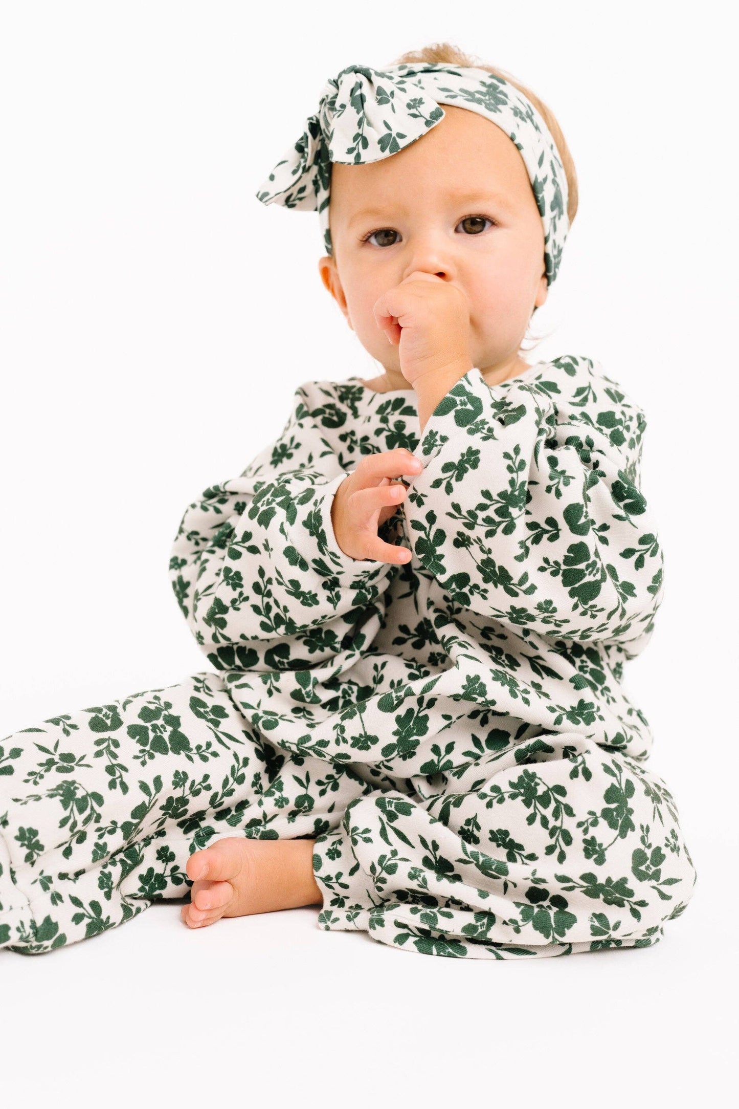 Green Floral Sweatsuit