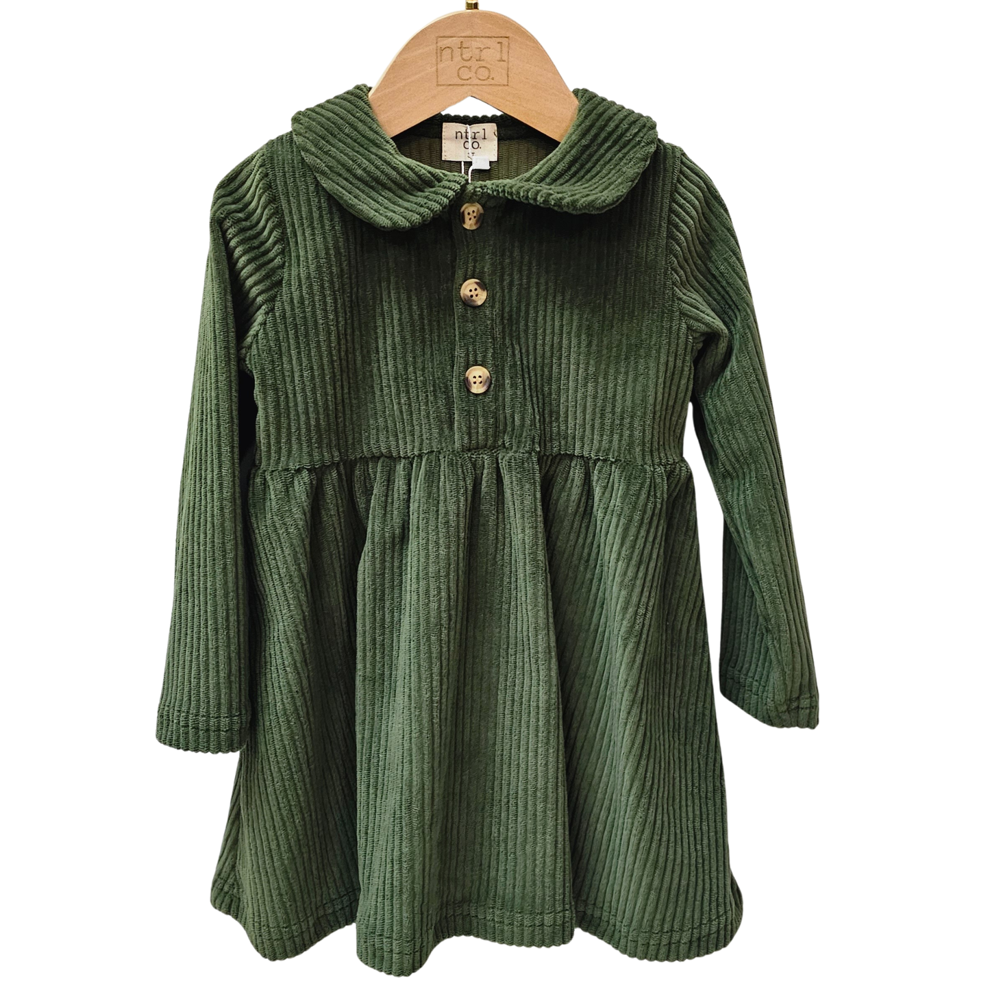 Campfire Corduroy Dress With Shorts - Evergreen