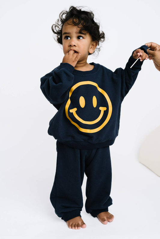 Navy Happy Sweatsuit