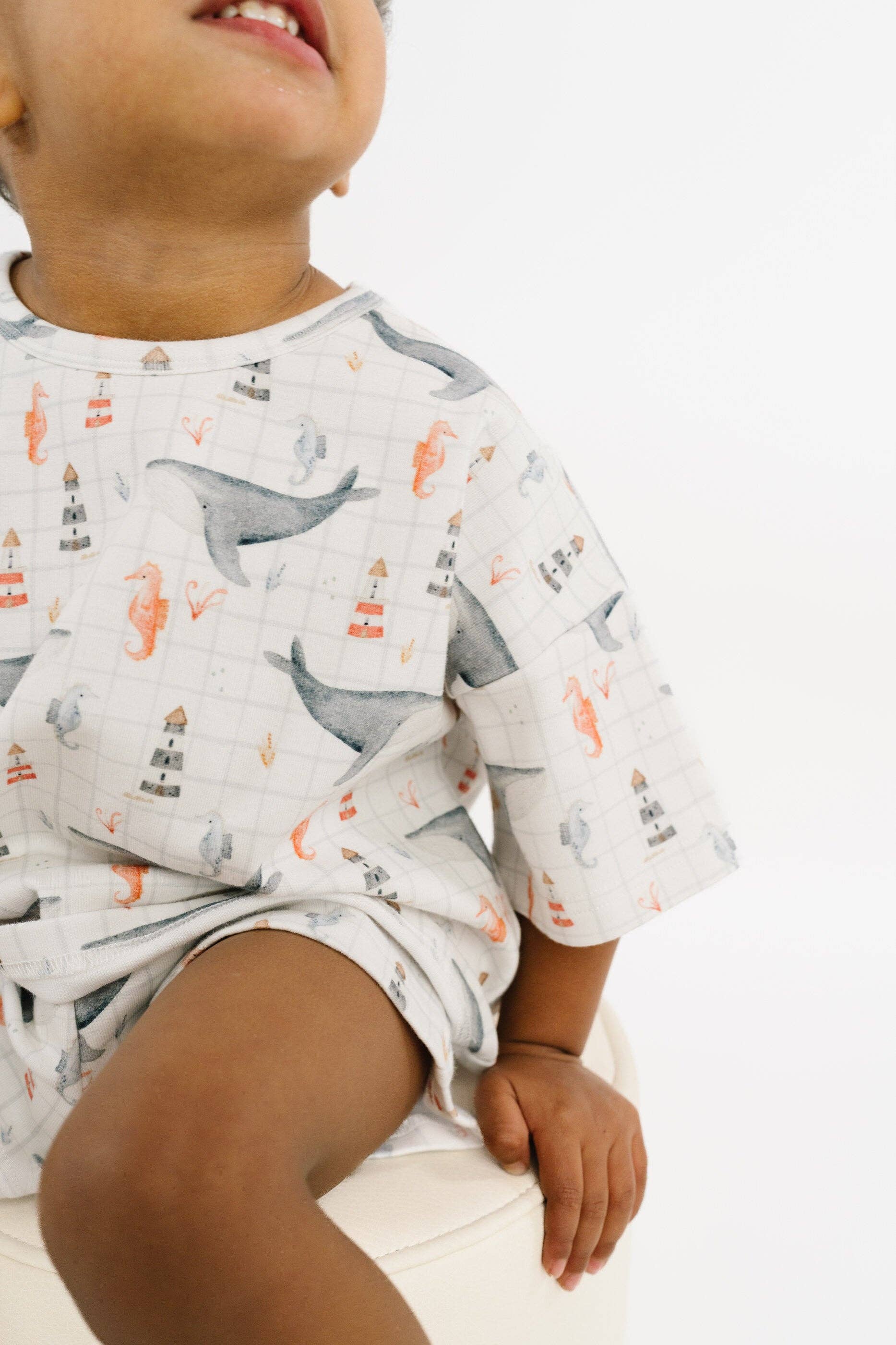 Toddler ocean explorer slouchy set worn full outfit casual styling view