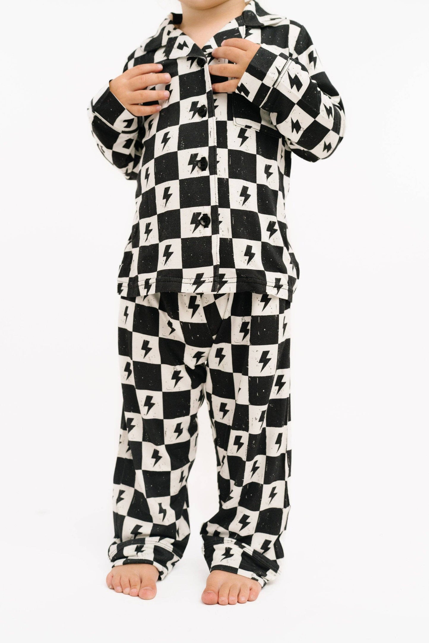 Electric Checkered Bamboo PJs