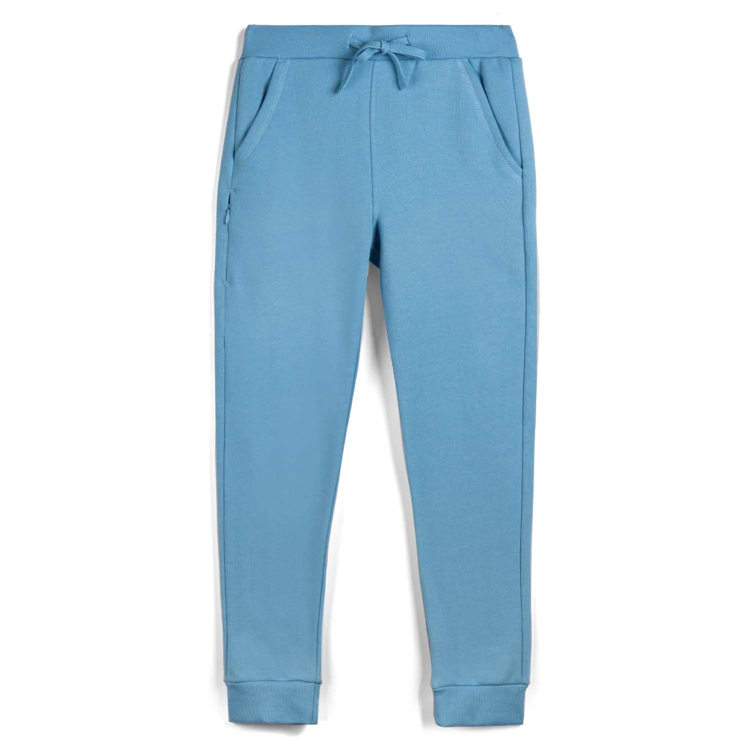 Swell organic cotton sweatpants for kids soft cozy elastic waist front view
