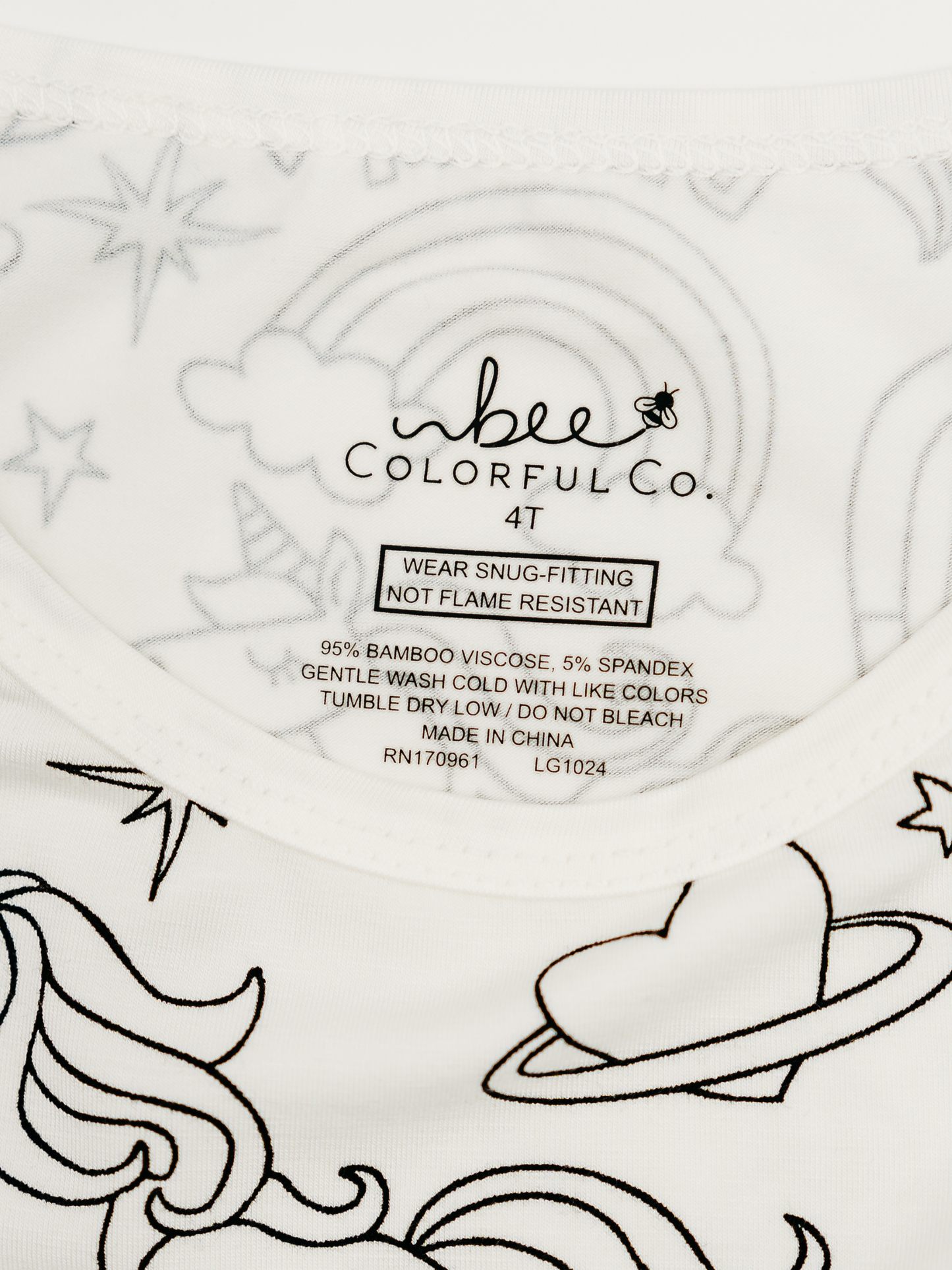 Unicorn Coloring PJs with Fabric Markers