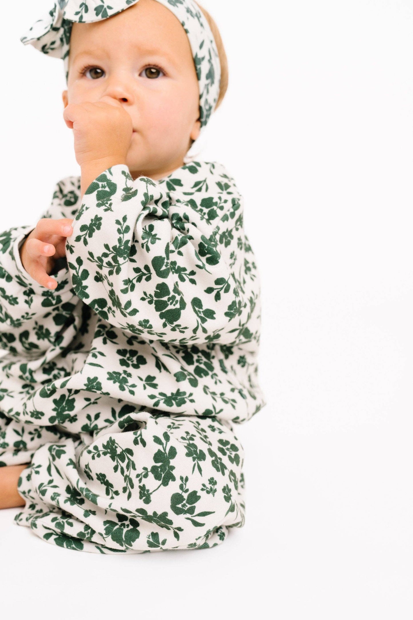 Green Floral Sweatsuit