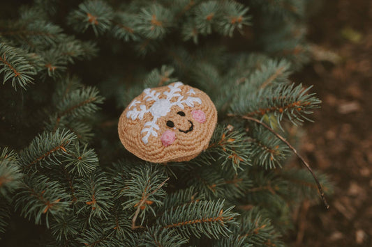 Sugar cookie organic cotton baby rattle