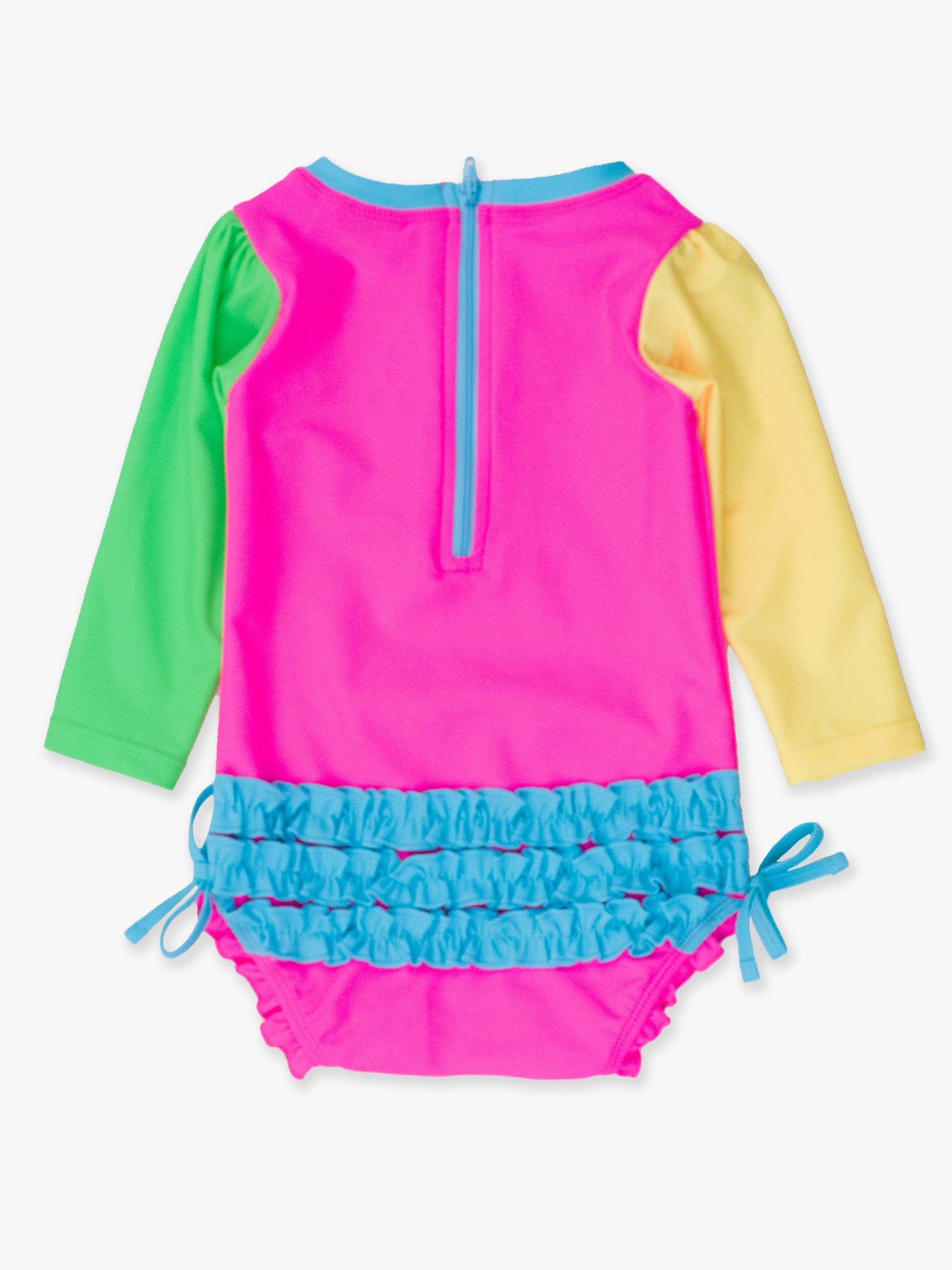 Hi-Vis Ruffle Long Sleeve Swimsuit