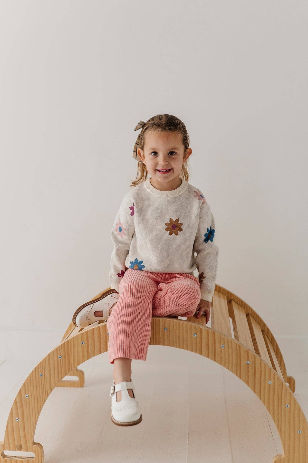 Puppies print knit sweater for kids