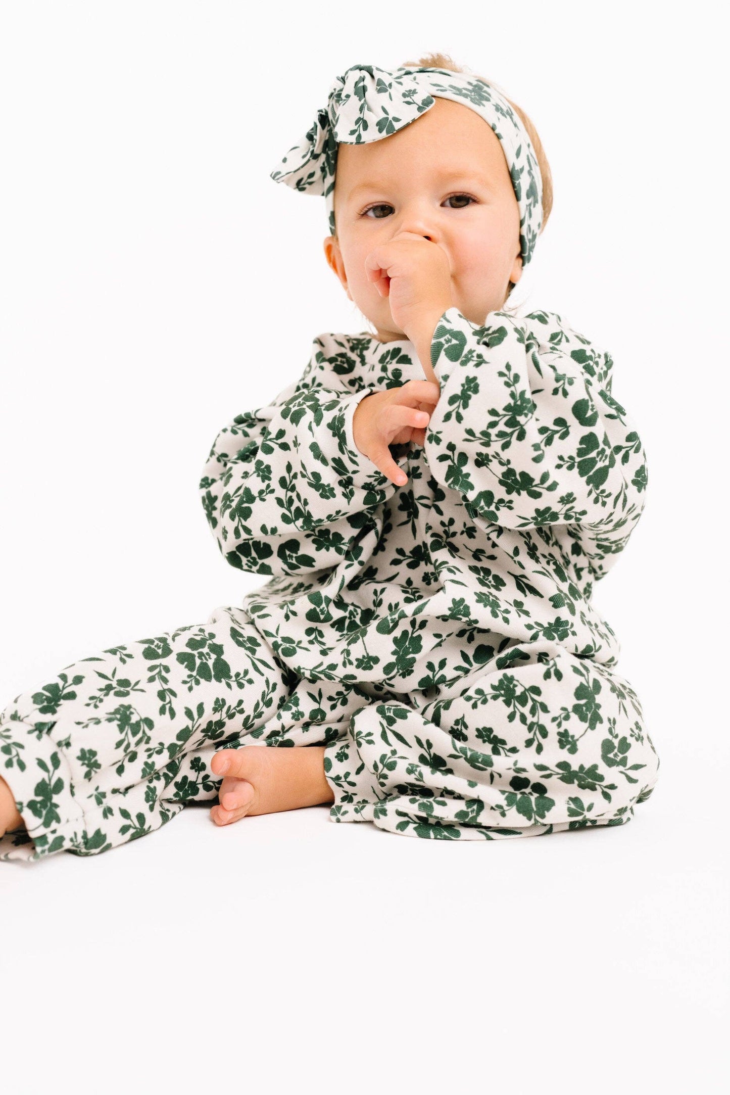 Green Floral Sweatsuit