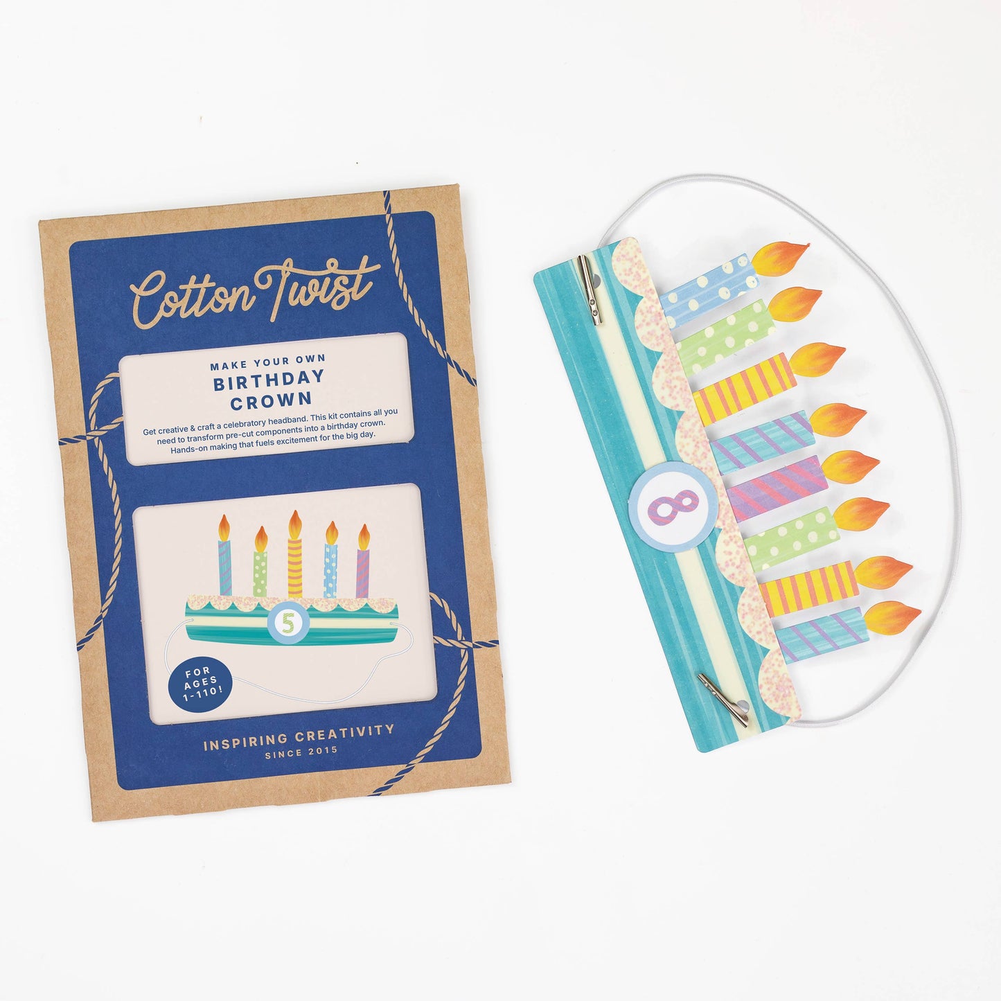 Make your own birthday crown finished decoration detail