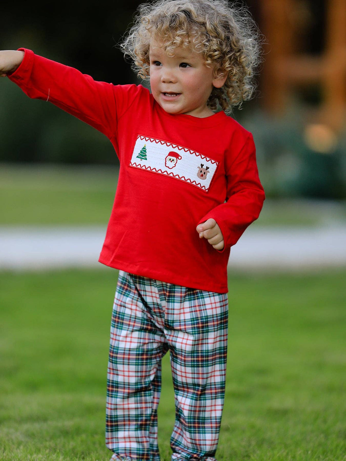 Holly Jolly long sleeve set for kids, view 2
