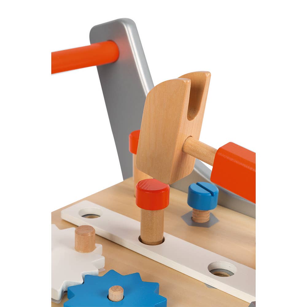 Wooden tool cart walker for toddlers, view 7