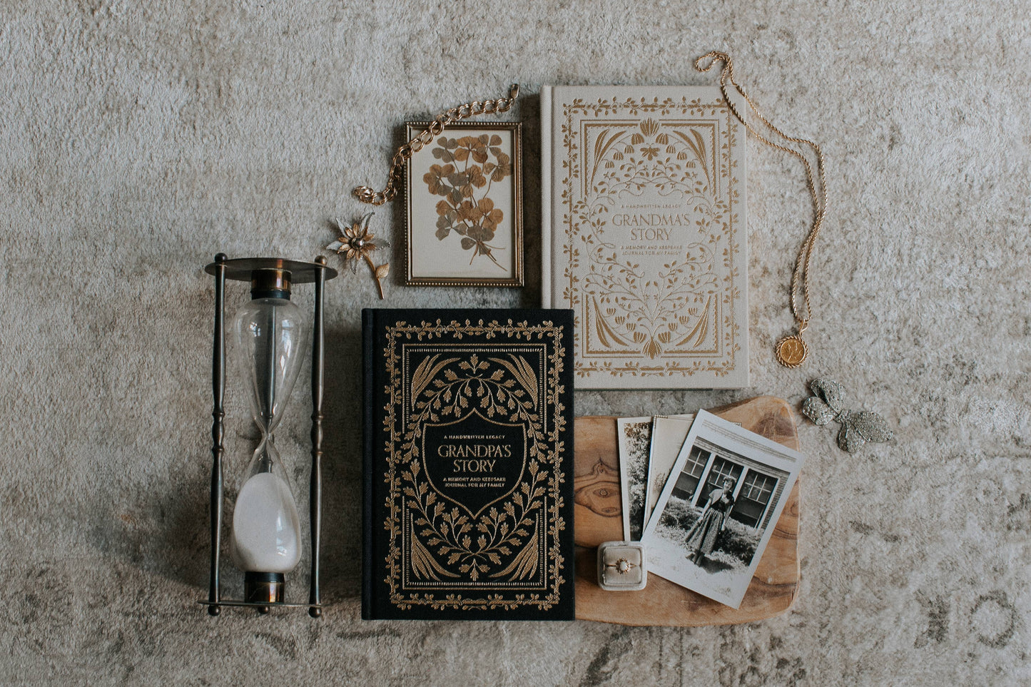 Grandma's Story journal interior pages lifestyle view