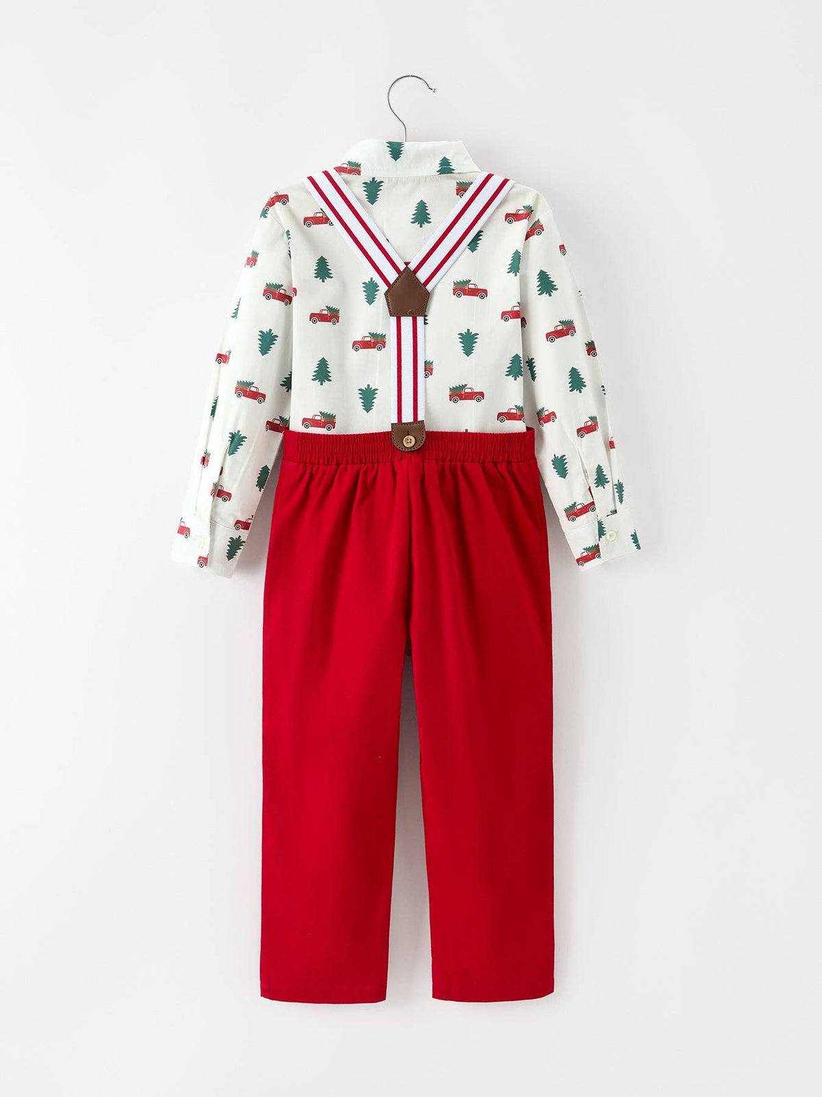 Christmas Shirt & Suspender Pants Set