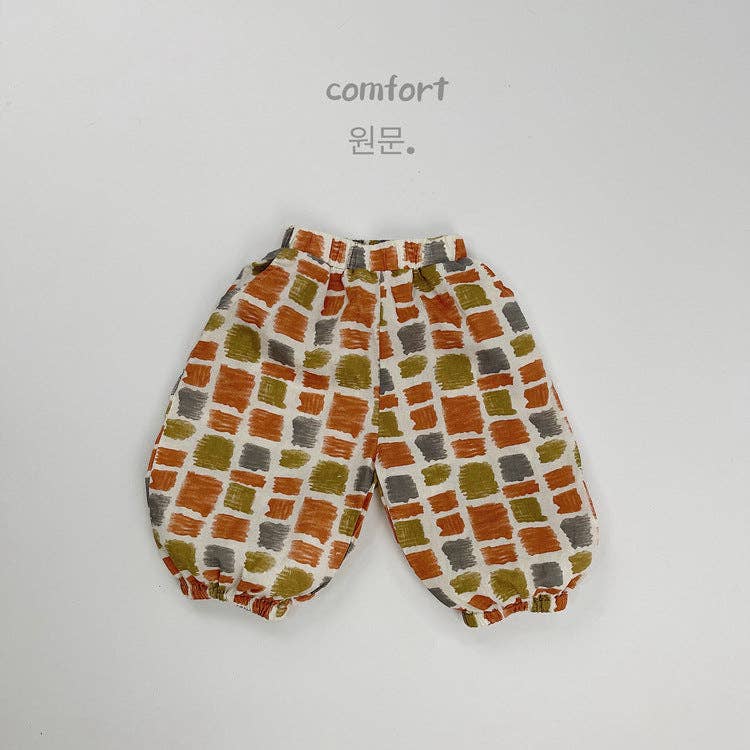 Patterned Lightweight Cotton Balloon Pants