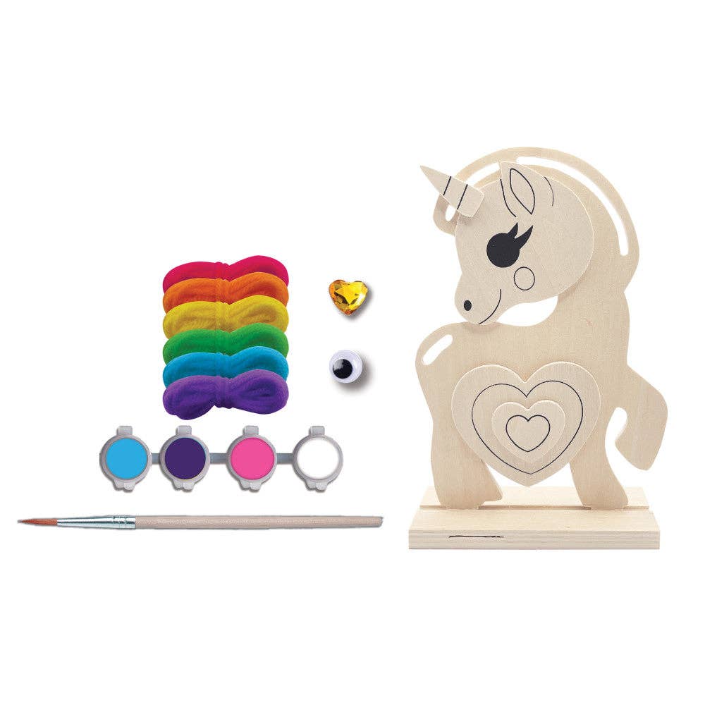 Unicorn Wood Yarn Wrapping Craft Kit