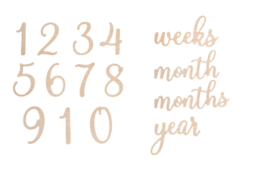 Wooden Milestone Numbers