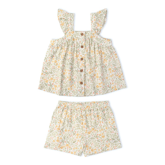 Organic Flutter Top & Shorts Set