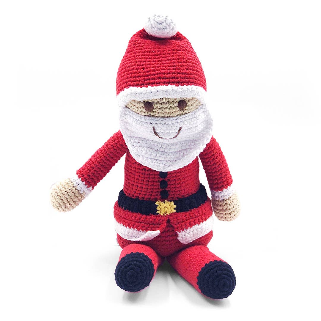 Santa Plush Doll with Rattle - Cotton