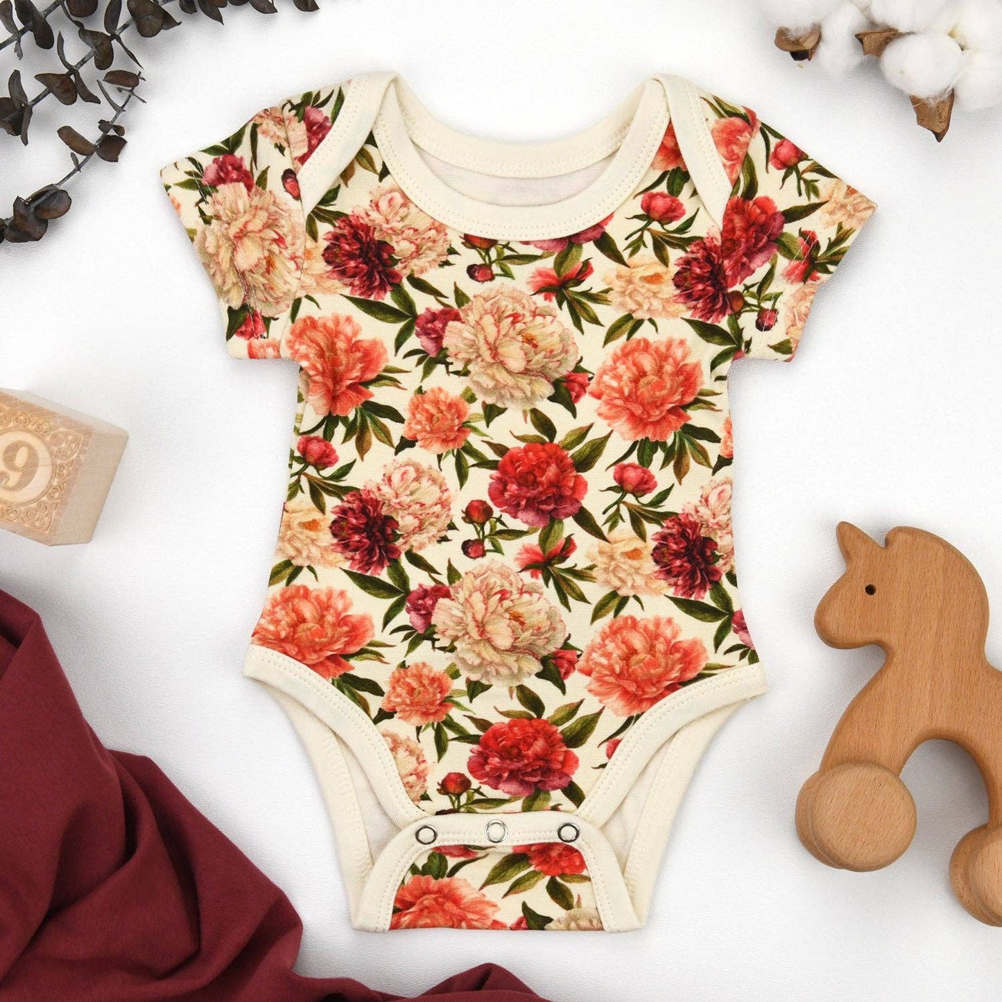 Organic Cotton Petunia Bodysuit