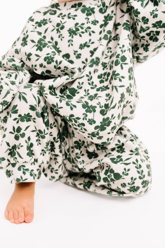 Green Floral Sweatsuit