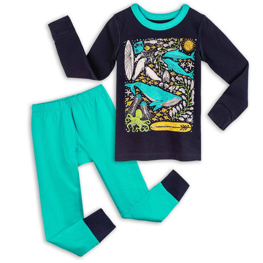 100% Organic Cotton Under the Sea PJs