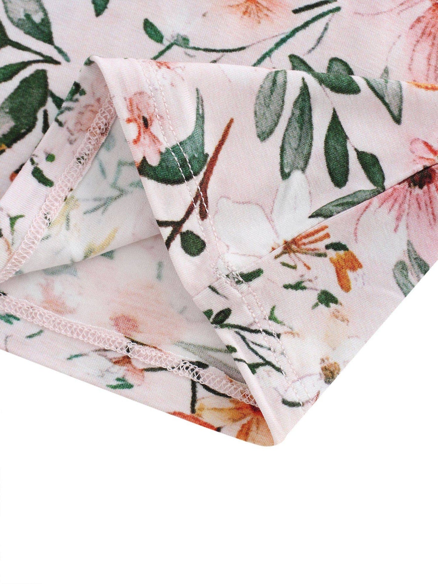 2 Piece Short Sleeves Floral PJ Set