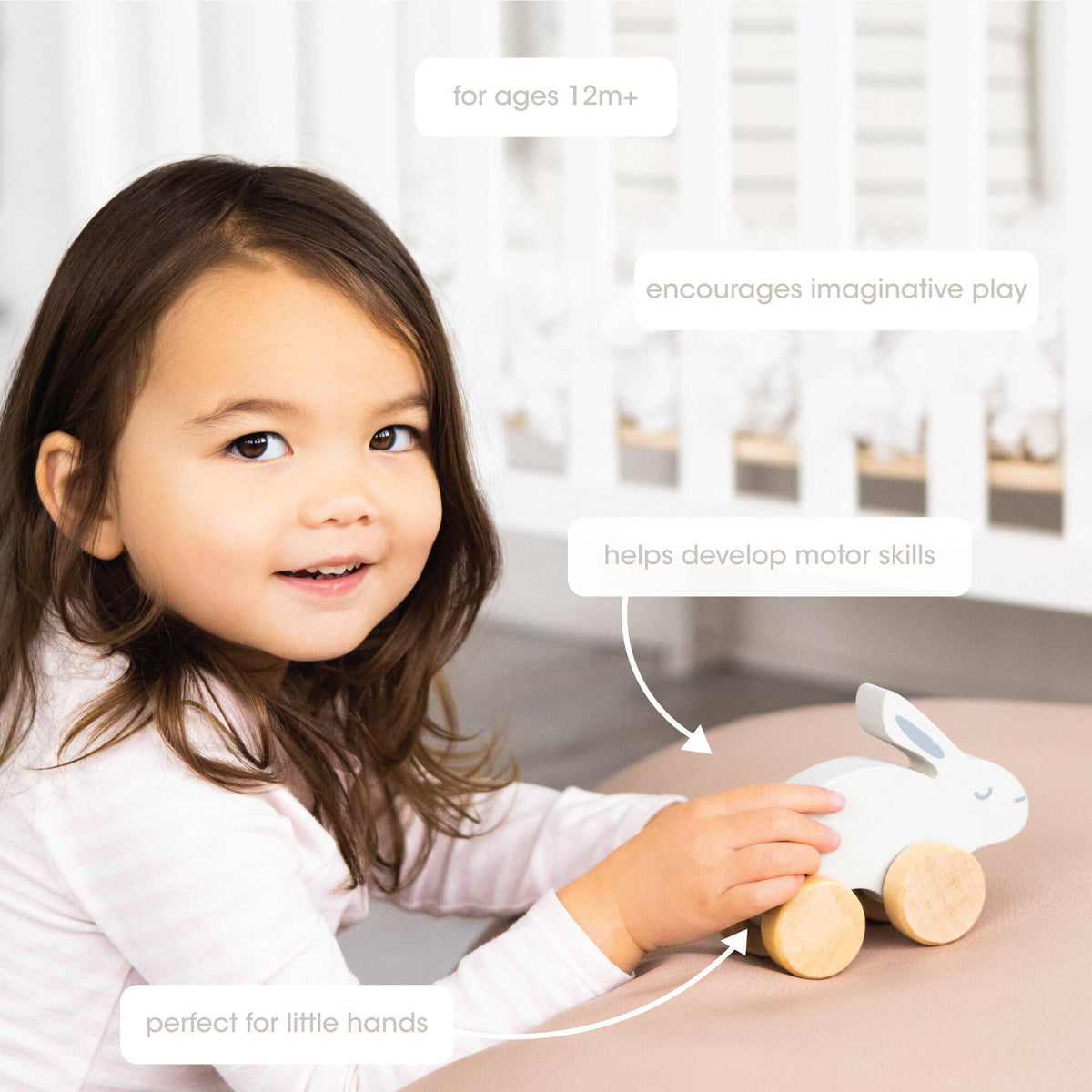 Wooden Push Toy Bunny