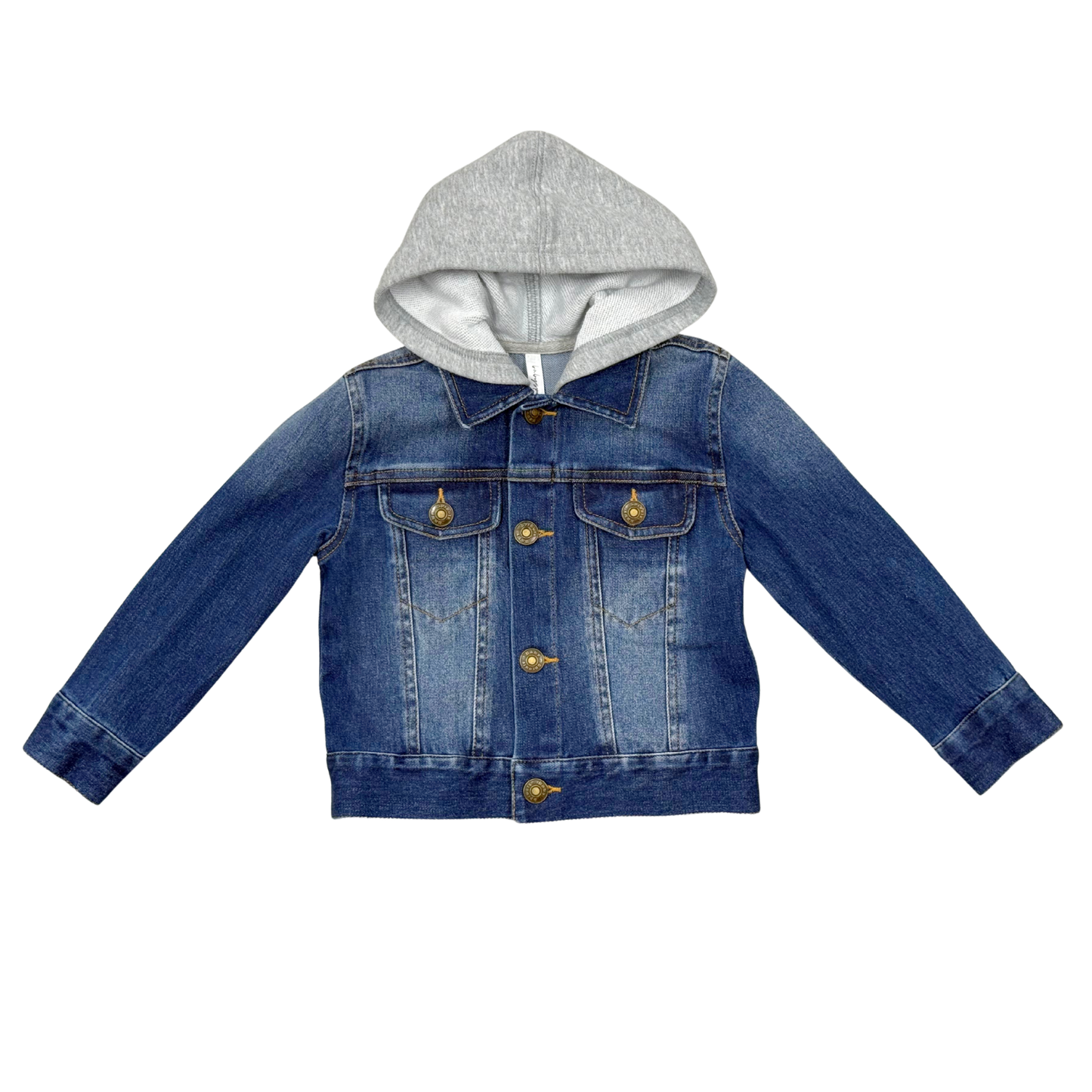 Hooded denim jacket for kids