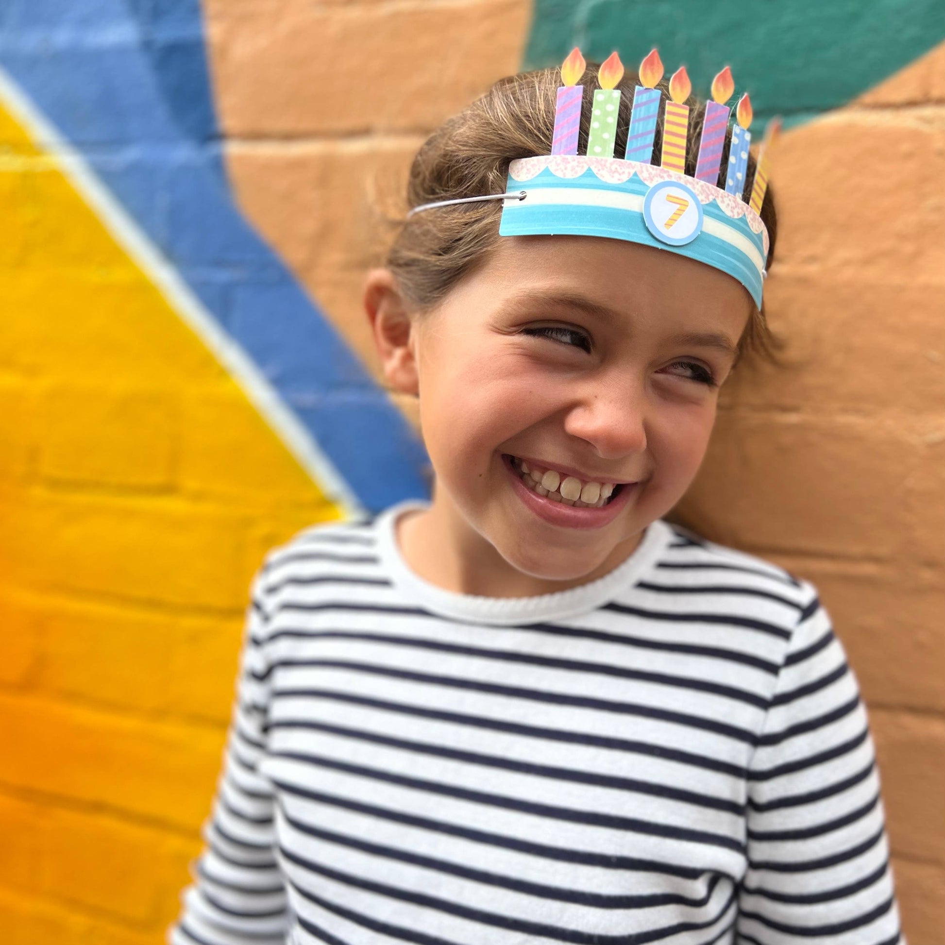 Kids birthday crown kit contents lifestyle view