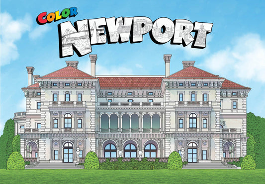 Newport coloring book for kids local Rhode Island activity book front cover