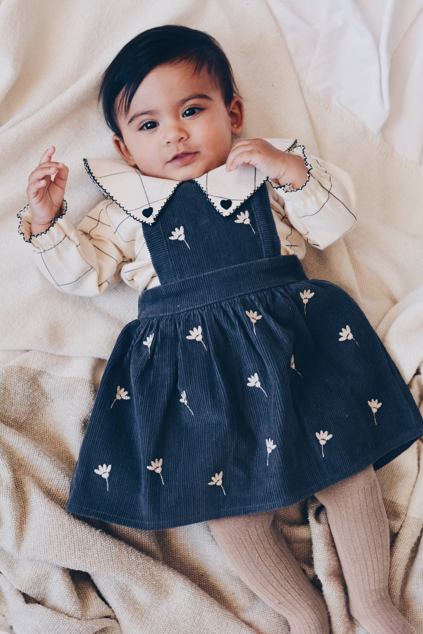 Embroidered Cord Dress