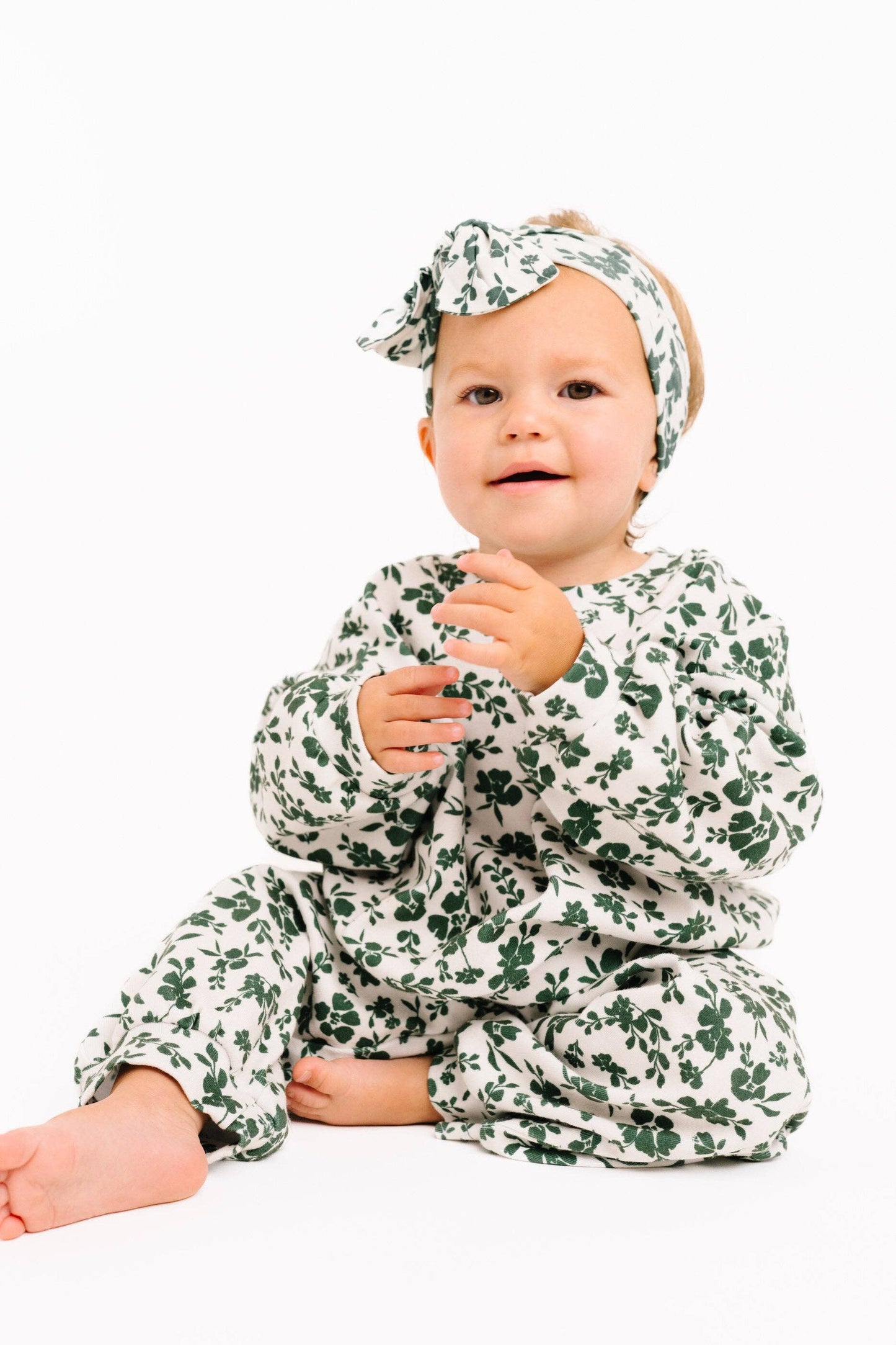 Green Floral Sweatsuit