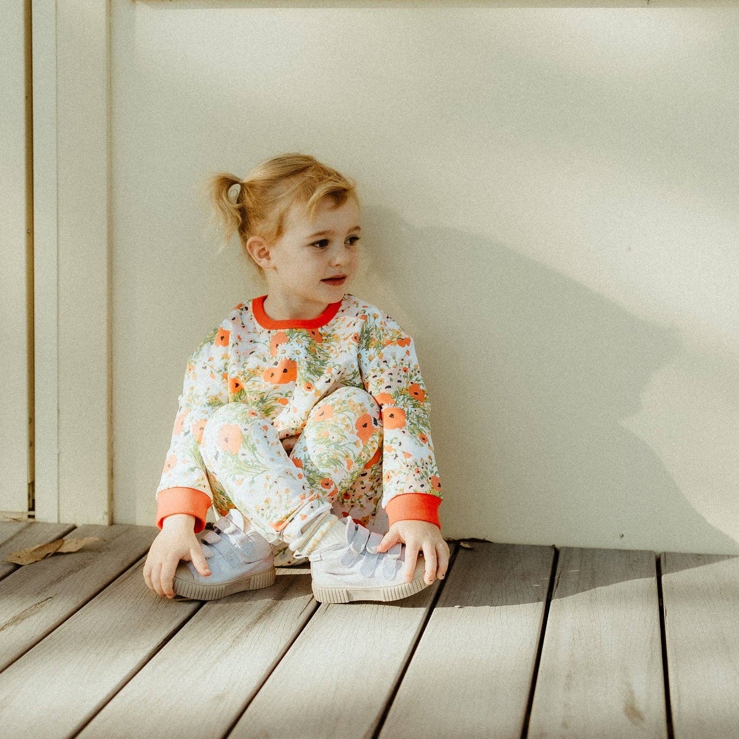 Poppy Floral Organic Cotton Pullover