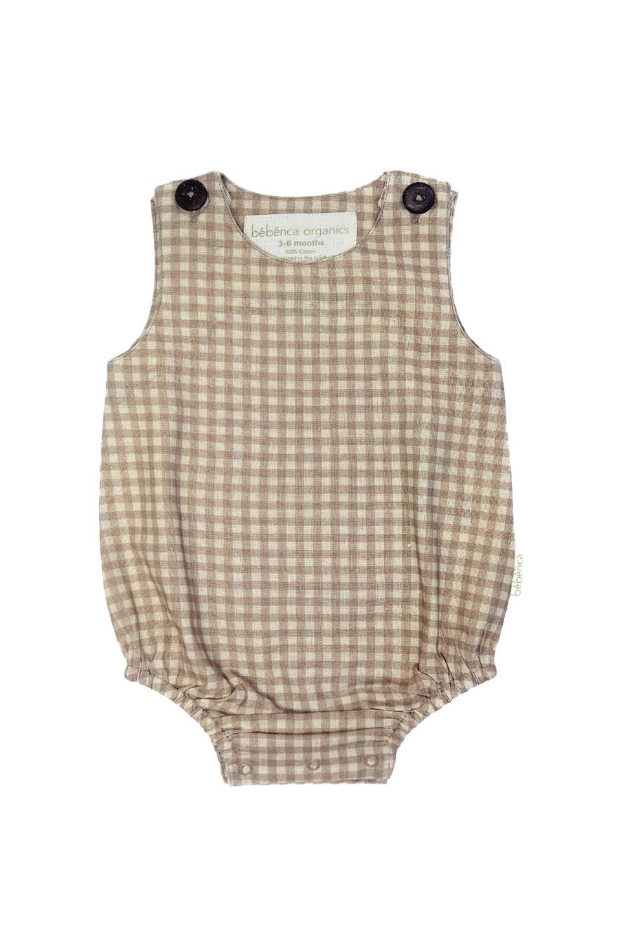 Topaz recycled cotton bubble onesie for babies soft sustainable front view